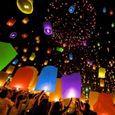 Bimkole Lot de 20 lanternes Célestes Chinoises, Lanterne Volantes en Papier, célestes Souhaitant, pour Anniversaire, fête, Mariage-0