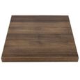 Plateau de table carré 700 mm effet bois chêne rustique - Bolero-0
