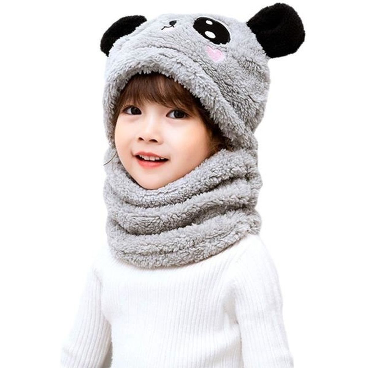 Enfant Bonnet Bebe Peluche Hiver Filles Garcons Chales Capot Capuche Chaud Chapeau Bonnet Cache Cou Enfant Cagoule Hat Cdiscount Pret A Porter