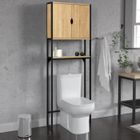 IDMARKET Meuble étagère dessus WC placard DETROIT design industriel