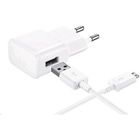 [Compatible Samsung Galaxy J1-J3-J5-J7-2015-2016-2017-J6-J6PLUS] Cable USB 1 Metre + Chargeur Secteur Blanc [Phonillico®]