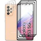 RASENA 3 Pièces Verre Trempé pour Samsung Galaxy A53 5G avec 3 Pièces Caméra Arrière Protecteur,Ultra-HD Films de écran Vitre Protection