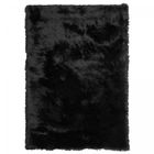 UNAMOURDETAPIS Tapis shaggy Fait main SG FIN Noir 60x110 Care&Fair