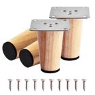 WATERPULSE 4PCS Pied de Meuble en Bois 8cm Pied Meuble Pieds Canapé pour Lit Table Canapé