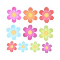 10 pièces autocollant fleur colorée anti-dérapant décalcomanies créatives pour salle de bain baignoire  ADHESIF - BANDE ADHESIVE