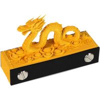 Mini bloc-notes 3D - Mini douze dragon du zodiaque chinois - Sculpture en papier 3D - Notes adhésives gravées
