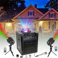 Enceinte Mobile Karaoke Boost Kubeled Bluetooth USB SD - Micro - Télécommande - 2 Jeux de lumières Extérieurs - Fête - Noël