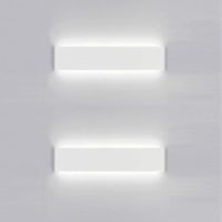 2x Applique Murale Interieur LED 30CM Lampe Murale 12W Blanc Froid Luminaire Mural Moderne pour Chambre Salon Escalier Couloir