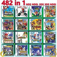 Cartouche de jeu NDS 482 en 1 Mario Multicart pour Nintendo DS NDSL NDSi 3DS 2DS US