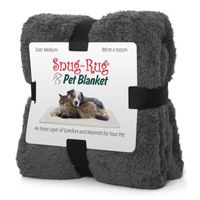 Snug Rug Couvertures pour animaux Plaid Polaire Sherpa en polaire douce et chaude pour chiens et chats Gris Taille M 120 x 88cm