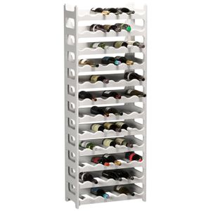 Casier à bouteilles modulable ARTECSIS 72 Bouteilles – Cave à vin en plastique, 60x28x158 cm (LxlxH), Blanc - Range bouteille
