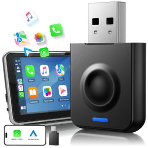 Adaptateur CarPlay Sans Fil Pour Voiture - Plug And Play USB - Compatible Voitures 2016+ Avec CarPlay Filaire - Connexion Automatique Bluetooth 5.0