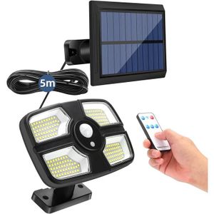 SPOT D'EXTÉRIEUR  Lampe Solaire Exterieur Detecteur de Mouvement, SMY 208 LED Eclairage Exterieur Solaire IP65 Étanche, 3 Modes Projecteur A99