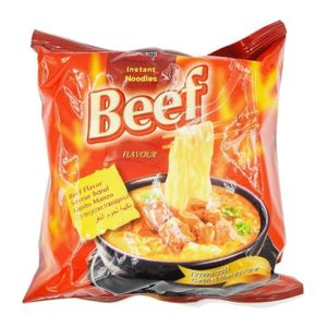 PENNE TORTI & AUTRES JML - Nouilles instantanées saveur bœuf halal - 30 sachets 75g  - Carton 2,25kg