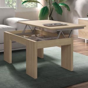 Samblo Argus Table Basse relevable en Bois manufactur/é Blanc 100/ x 50/ x 42/ cm