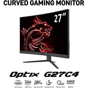 ECRAN ORDINATEUR Écran PC MSI Optix G27C4 Moniteur Gaming 27
