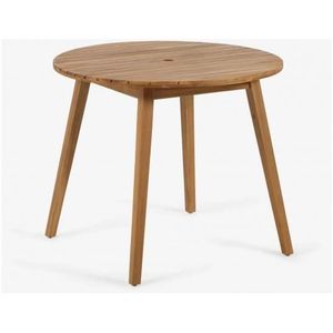 TABLE DE JARDIN  Table de jardin ronde en bois d'acacia massif Vilm