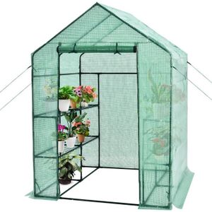 TE Hot Four Floors Mini serre de jardin en PVC Vert 155 x 69 x 49 cm 