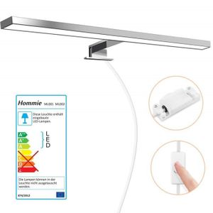 LED 180 degr/és Rotation Lampe miroir Noir Moderne Luminaire salle de bain Montage mural Applique murale Luminaire Lampe miroir maquillage 12w-55cm lumi/ère chaude