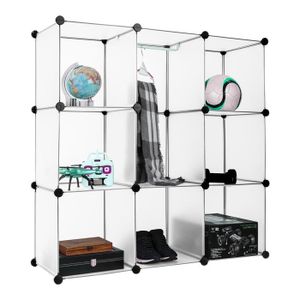Langria 9 Cube Diy Armoire Stockage Modulable Plastique Meuble