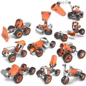 ASSEMBLAGE CONSTRUCTION Jouet de construction - MARSEE - 10 modèles de robots différents - 84 pièces - Orange