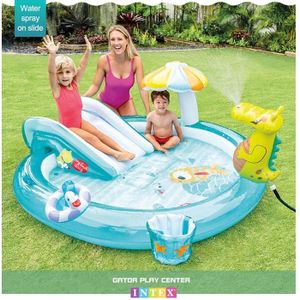 intex piscine gonflable enfant aire de jeux aquatique dinosaure 249 x 191 x 109 cm cdiscount jeux jouets