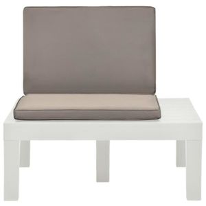 Ensemble table et chaise de jardin Salon de jardin 3 pcs Plastique Blanc Mothinessto LY06375