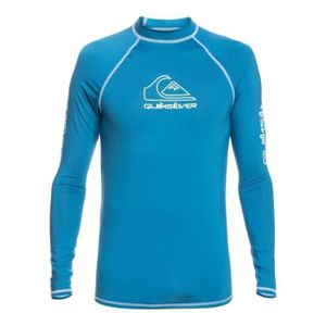 COMBINAISON DE SURF T-shirt de surf manches longues Quiksilver On Tour - Bleu - Homme - L - Respirant - Protection solaire UPF 50