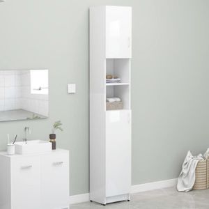 COLONNE - ARMOIRE SDB Armoire de salle de bain - NO NAME - Meuble sous vasque - Blanc brillant - Contemporain - Design