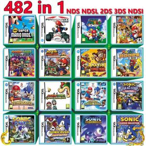 JEU DS - DSI Cartouche de jeu NDS 482 en 1 Mario Multicart pour