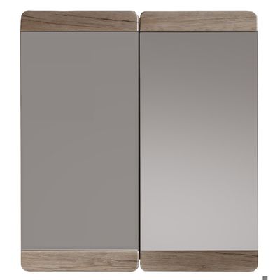 Armoire De Salle De Bain Avec Miroir 2 Portes 70 Cm Achat