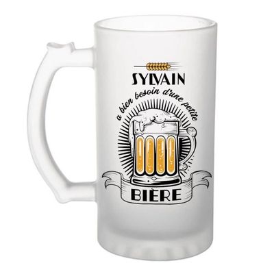 Planetee Chope de bière Marraine Propriété | Verre à Bière Pinte 50 cl Cadeau famille original et drôle