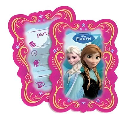 Invitations Anniversaire Reine Des Neiges X6 Achat Vente Decors De Table Cdiscount