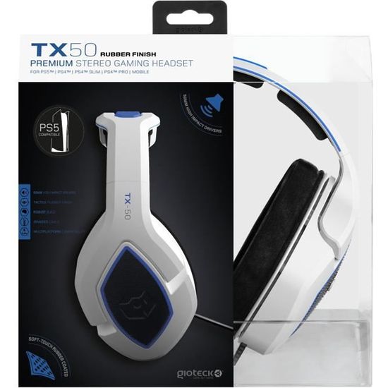 Casque-Micro Gamer - GIOTECK - TX-50 - PS5 / PS4 / Mobile