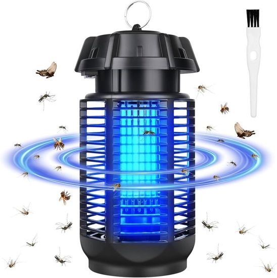 Lampe Anti-Moustiques Électrique 4200V 20W UV - Piège Intérieur Extérieur IPX4 Sans Produits Chimiques