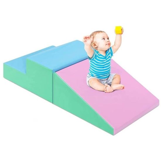 Blocs De Construction En Mousse – 7 Pièces D’escalade D’intérieur – Parcours Motricité Pour Bébé – Housse Lavable