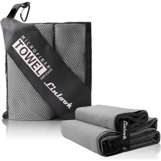 HAGOT Lot De 4 Serviettes De Sport En Microfibre, Douces, à Séchage Rapide, Absorbantes, Pour Yoga, Camping, Gym, Fitness, 75 Cm X 35 Cm