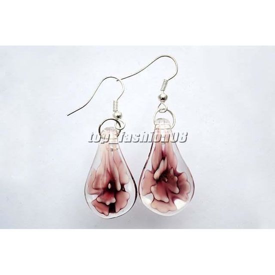 Boucles d'oreille pendantes Murano - Turquoise