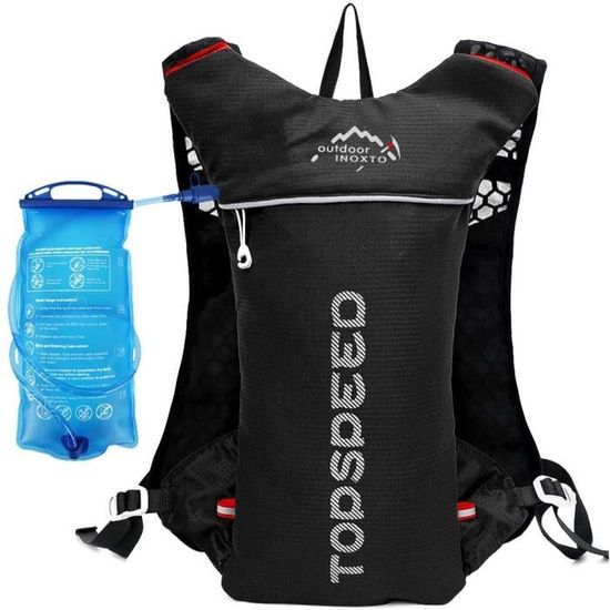 Sac Running Léger 5l Sac à Dos Hydratation 5L Ultra Léger - Avec Poche à Eau 2L - Course Randonnée Sac Gilet De Hydratation
