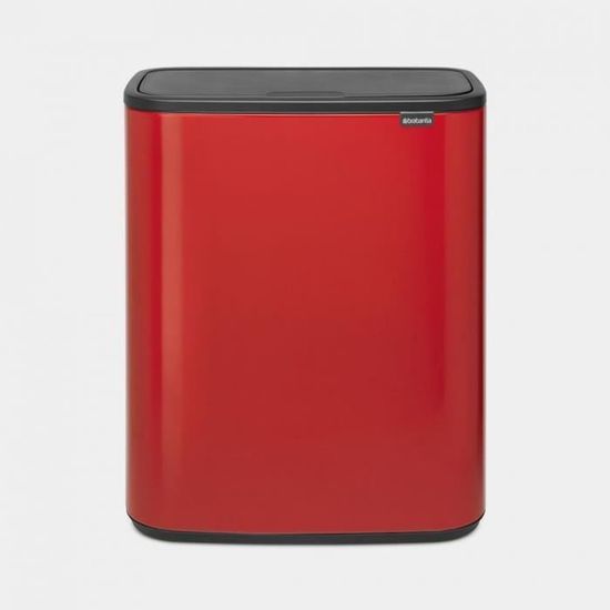 BRABANTIA Poubelle Bo Touch Bin 60 L Passion Red Cdiscount Maison