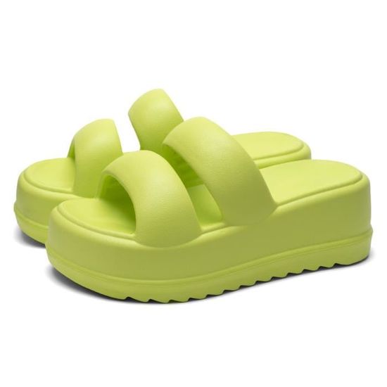 Claquettes sales compensees femme