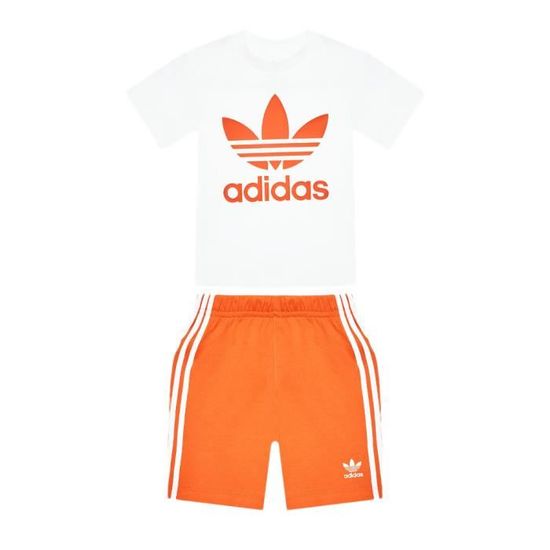 Ensemble Blanc/Orange Garçon Adidas HK7481