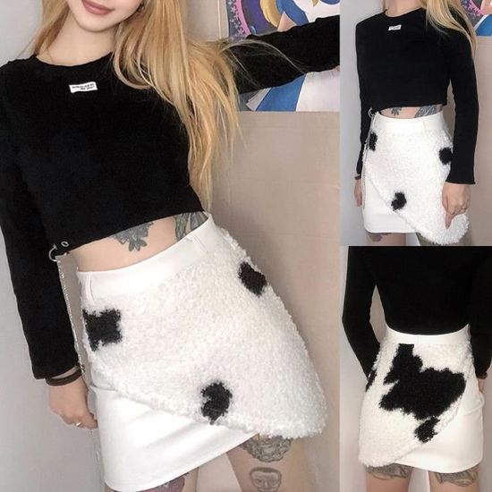 Jupe motif vache best sale