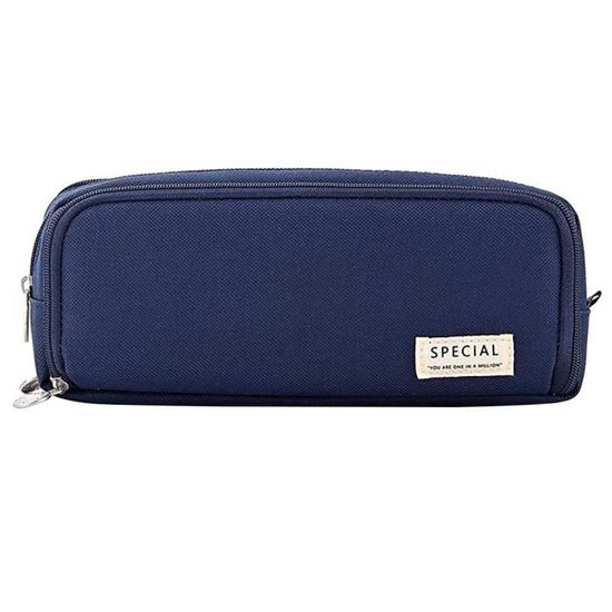 Trousses 2 En 1 En Silicone Extensible - Porte-stylo De Bureau Et étui à Fermeture éclair - Blanc - Cadeau étudiant, Enfant