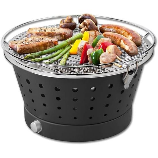 Barbecue Charbon De Bois Portable Sudoo Avec Couvercle, Thermomètre Et Roues - Grande Surface, Idéal Jardin, Camping - 4