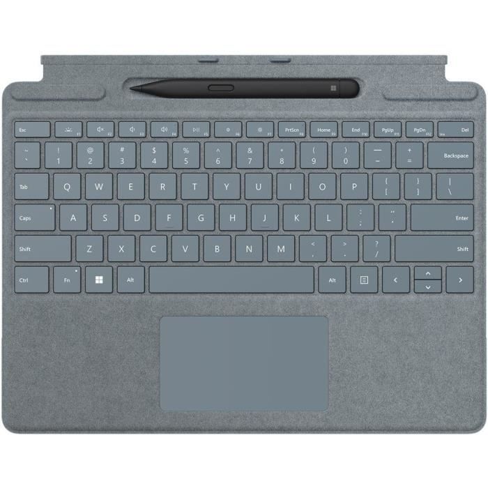 MICROSOFT Clavier Signature pour Surface Pro avec stylet Surface Slim Pen 2 - Bleu Glacier – AZERTY