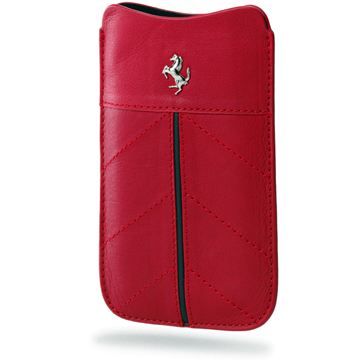 ETUI FERRARI CUIR ROUGE MEDIUM