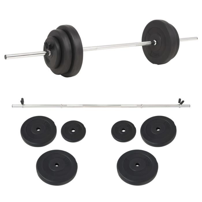 LIZ® Ensemble d'haltères 30 kg 2,5 x 120 cm