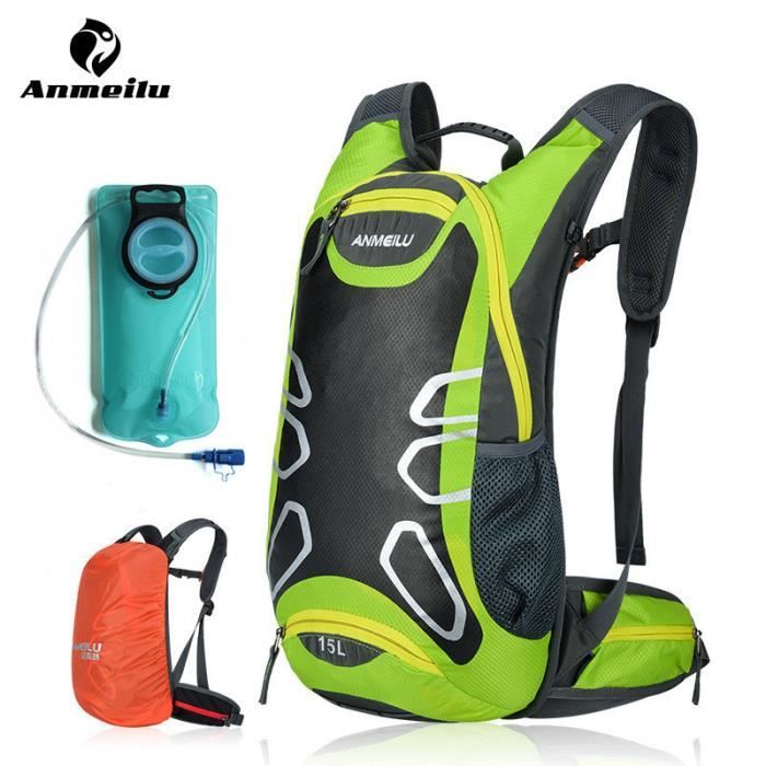 15L Sports Water Bags Hydratation Bladder Sac à dos de vélo Outdoor Escalade Camping Randonnée Bicyclette Bike Bag Camelback Avec 2L