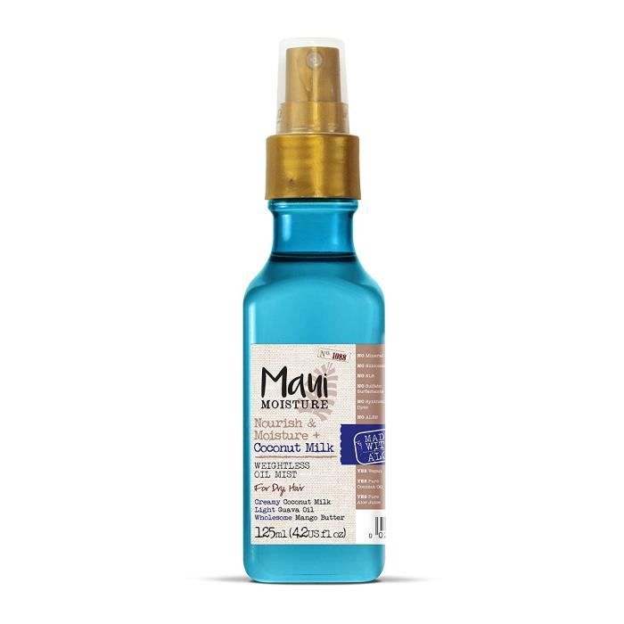 Maui Moisture Nourish & ◕Hydratation + Lait de Coco Brume à l'huile sans poids 125 ml
